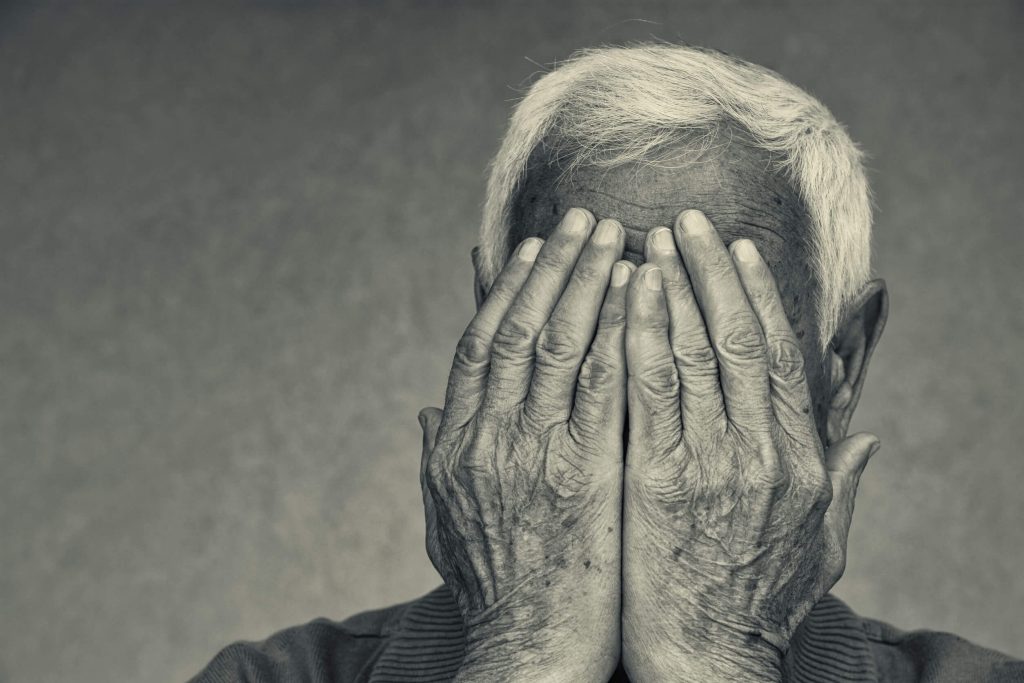 senior man experiencing elder abuse