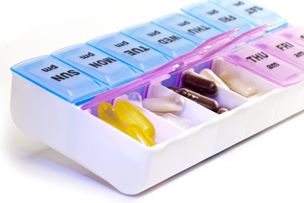 Pill box for polypharmacy prevention